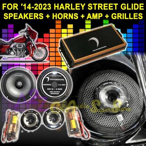 Harley Street Glide Diamond Audio Pro Speakers Micro84u Amp Mspro65