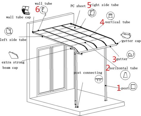 Customized Sizes Aluminium Structure With Polycarbonate Sheet Roof