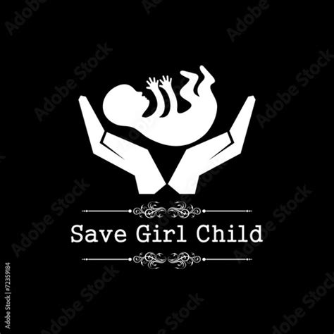 Save Girl Child Concept Stock Vector Stock Image And Royalty Free