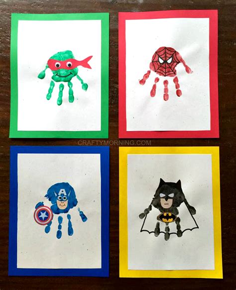 Amazing Superhero Handprint Crafts For Kids Crafty Morning