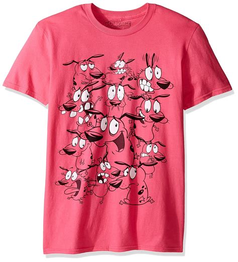 Courage The Cowardly Dog Mens Courage Poses Graphic T Shirt