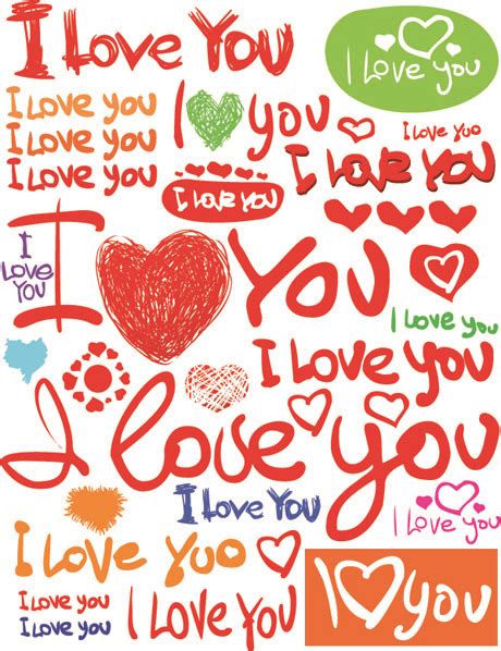 Valentine Day Clip Art Handpainted English Fonts 98201 Free Eps