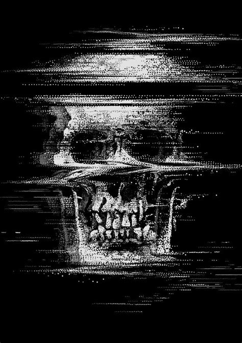 G L I T C H On Behance Skull Quote Badass Skulls The Dark Side Bone