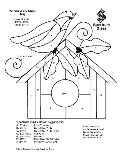 Bird Stained Glass Patterns Free Stained Glass Pattern Bird House Patterns By Spectrum Free Stai