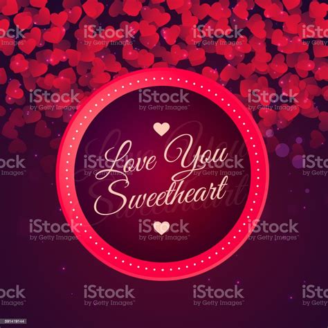 Love You Sweetheart Background Stock Illustration Download Image Now
