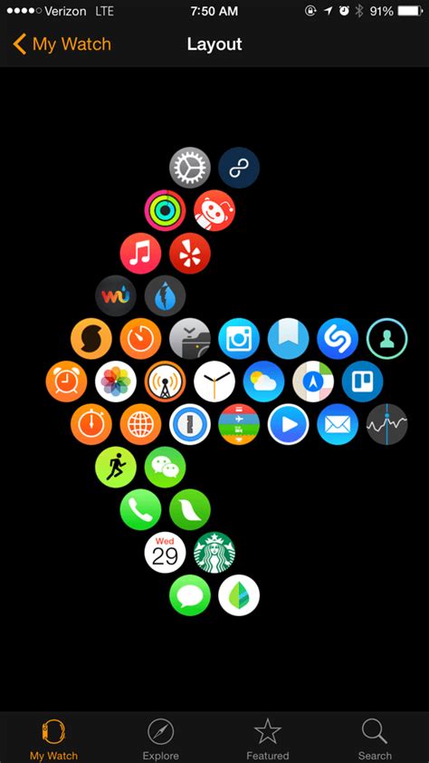 Open the apple watch app on your iphone > tap on the my watch tab > app view > arrangement > start moving the circles around to suit your preferences. apple watch | Apple watch apps, Apple watch, Custom watch ...