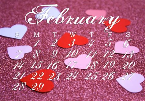 Found And Cherished February 2016 Desktop Calendar