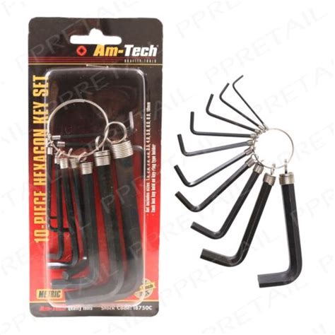 10pc Quality Small Large Hex Allen Key Set 90 Degree Offsetangled