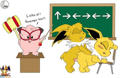 Rule 34 Animated Clefairy Eeveelution Female Jolteon Male Nintendo Penis Pokemon Psyredtails