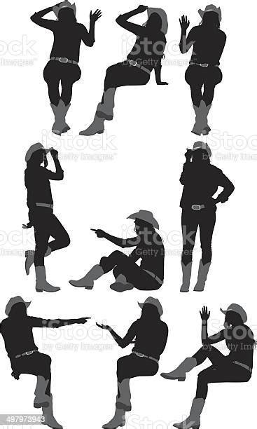 Cowgirl Stock Illustration Download Image Now Cowgirl In Silhouette Adult Istock