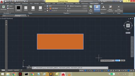 Buat new document dan fill dengan warna background hitam. Tutorial menambahkan hatch pada autocad