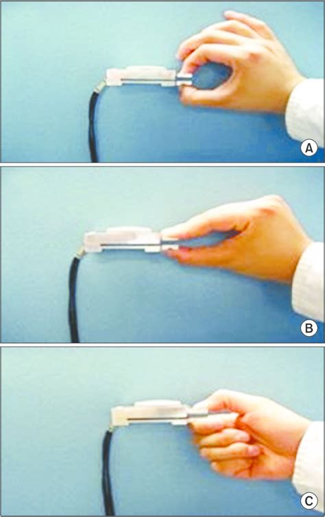 Measurement Of Pinch Strength A Tip Pinch B Palmar Pinch C