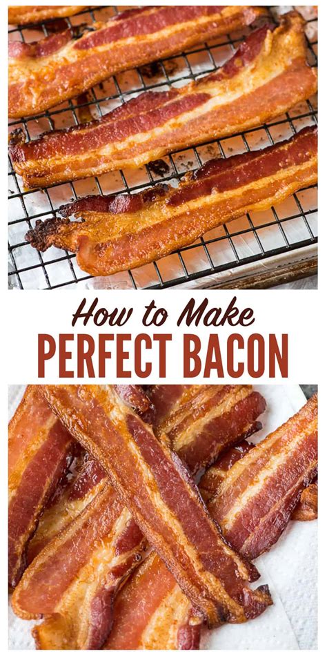 Strips can touch but should not overlap. Oven Baked Bacon {Perfectly Cooked Every Time ...