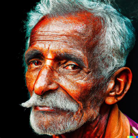 Old Indian Man Digital Art Instant Download Etsy