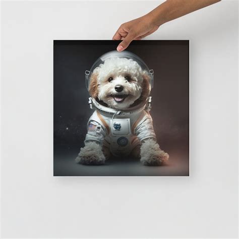 Space Dog Poster Etsy