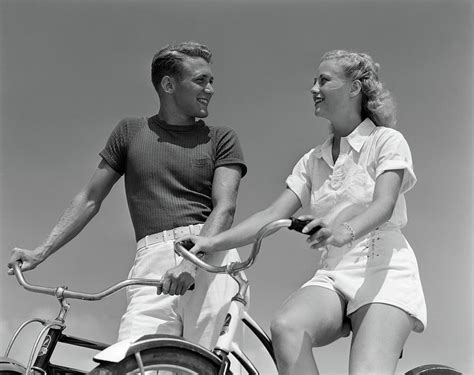 1930s 1940s Smiling Blonde Couple Photograph By Vintage Images Fine