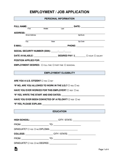 Free Job Application Form Template Fill Out And Sign Online Dochub