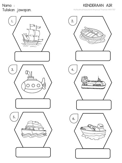 Savesave lembaran kerja kenderaan air for later. Cikgu Fieza (HHAT157): Kenderaan Air