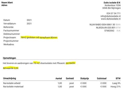 Hoe Ziet Een Goede Factuur Voor Isolatie Eruit Simpel Subsidie