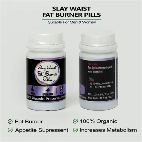 Fat Burner Pills 60 One Month Supply Slay Waist Detox