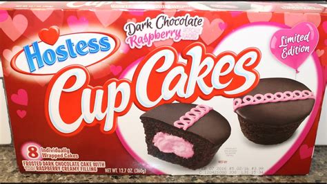 Hostess Dark Chocolate Raspberry Cupcakes Review Youtube