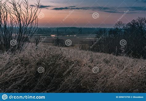 Winter Moring Among Fields Stock Image Image Of Landscape 209073755