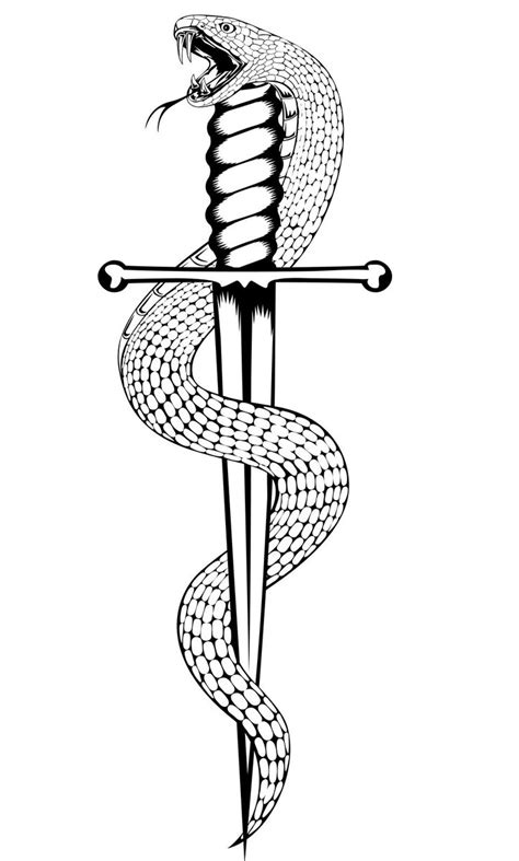 fangs snakes coloring book dangerous reptiles tattoo designs