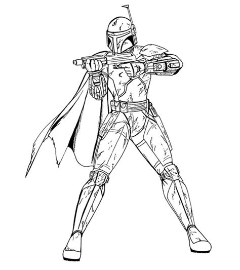 Boba Fett Sheet Print Out Coloring Pages
