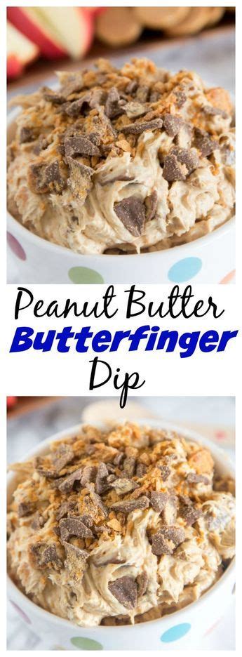 Now on to talk about the wonderful healthy butterfinger dip! Peanut Butter Butterfinger Dip - creamy peanut butter dip ...
