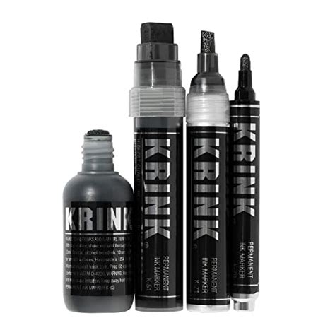Krink Super Black Permanent Ink Marker Set Bold And Opaque Fine Art