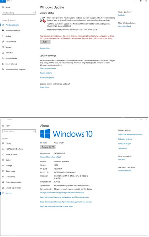 Windows 10 Version 1703 Error 0x800f081f Windows 10 Version 1709