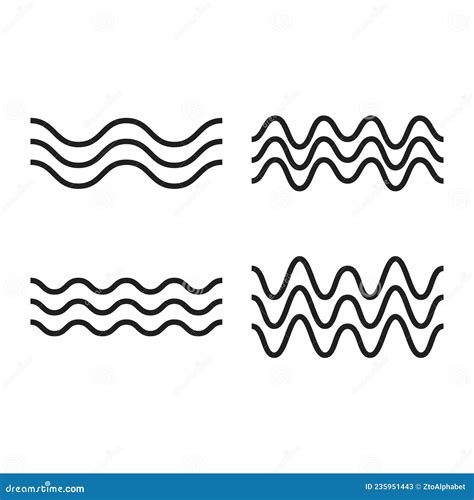 Wave Zig Zag Line Patterns Element Stock Vector Illustration Of Sine