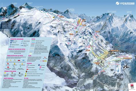 Les Deux Alpes Piste Map J2ski