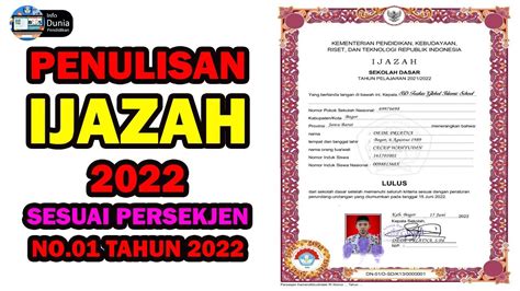 Contoh Ijazah Sma 2019 Juknis Dan Tata Cara Penulisan Ijazah Tahun 3707