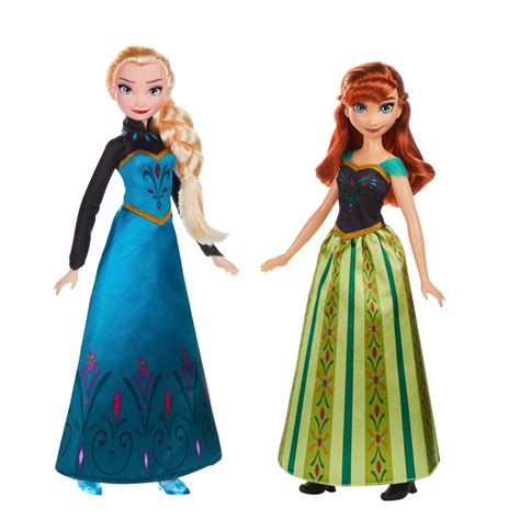 disney frozen fashion set anna and elsa fashion dolls with 6 outfits toy for girls 3 and up