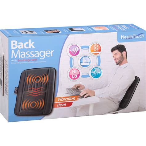Health Touch Back Massager With Soothing Heat And Vibration Gizmos And Gadgets