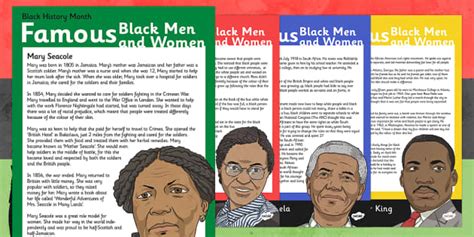 Black History Month Famous Black Men And Women Information
