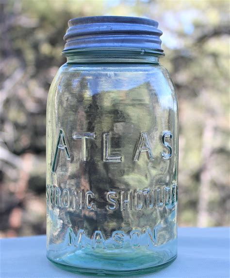 Antique Atlas Strong Shoulder Mason Fruit Jar Canning Jar Preserve Jar