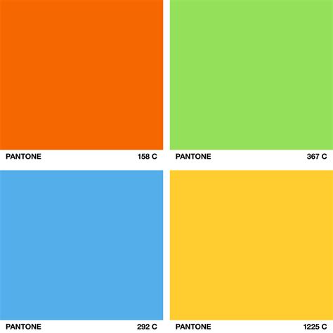 Microsoft Logo Pantone Colors AMISOQ