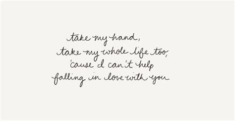 Once again, it scared me half to death. i love you so, because you haven't fallen in love with me. Elvis lyrics | Cant help falling in love, Falling in love quotes, Love again quotes