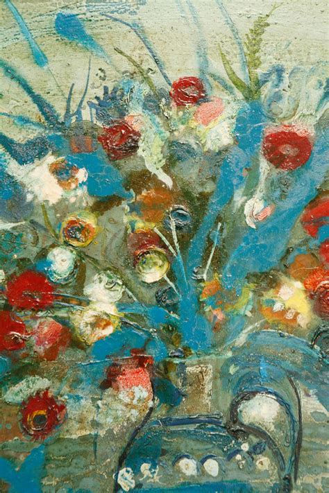 Modern Floral Still Life Painting 1969 For Sale At 1stdibs