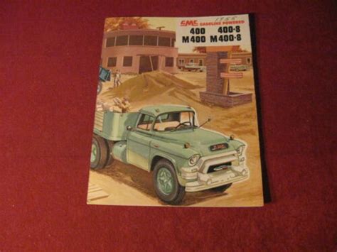 1955 Gmc Truck Sales Brochure Old Rig Semi Catalog Tractor Trailer