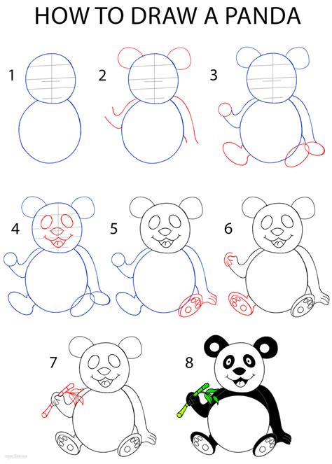 How To Draw A Panda Step By Step Pictures Cool2bkids