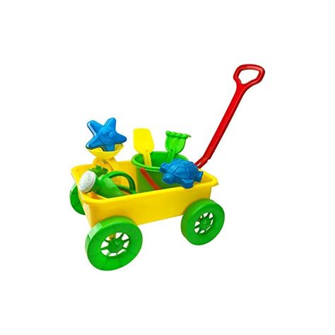 Liberty Imports Kids Beach Wagon Toys Set Outdoor Sand Toys Sandbox