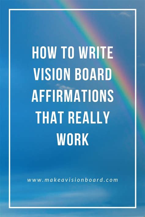 Vision Board Affirmations · Make A Vision Board Vision Board