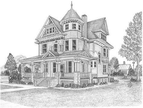 Keiths Pencil Drawings Set House Colouring Pages Architecture