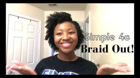 Simple Braid Out 4c Hair Youtube