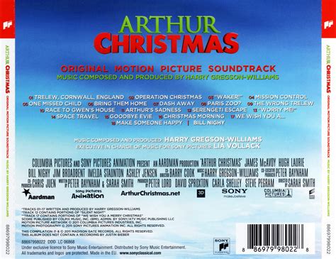 Film Music Site Arthur Christmas Soundtrack Harry Gregson Williams
