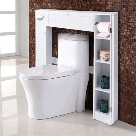 These units are also perfect for rentals since you can add storage and shelves without actually installing permanent pieces such as cabinetry. Wooden Over The Toilet Storage | Stockage de toilette ...