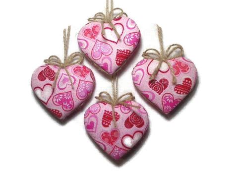 Pink Heart Ornaments Spring Decor Wedding Bridal Party Favors Valentine